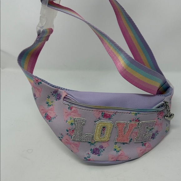 Kids Sparkle Rainbow Love Fanny Pack - Picture 4 of 6
